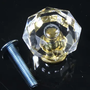 

25mm moderrn fashion furiniture samll knobs gold drawer cabinet knobs pulls clear acrylic dresser decorate box handles knobs
