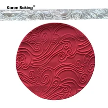 Волна акриловые тисненая Скалка прозрачный формы для украшения торта A357