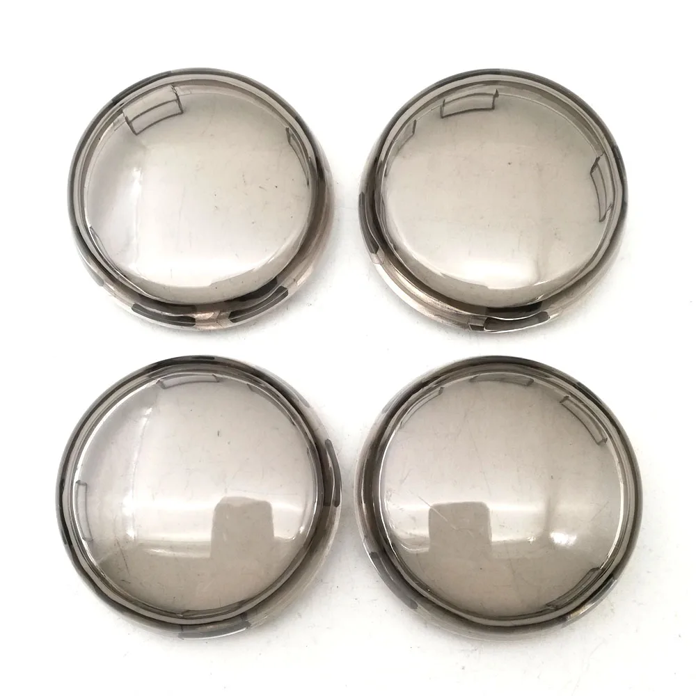 4X Motorcycle Smoke Turn Signals Indicator Lights Lens Cover For Harley Dyna Sportster XL 1200 883 Low Rider Fatboy Road Glide |