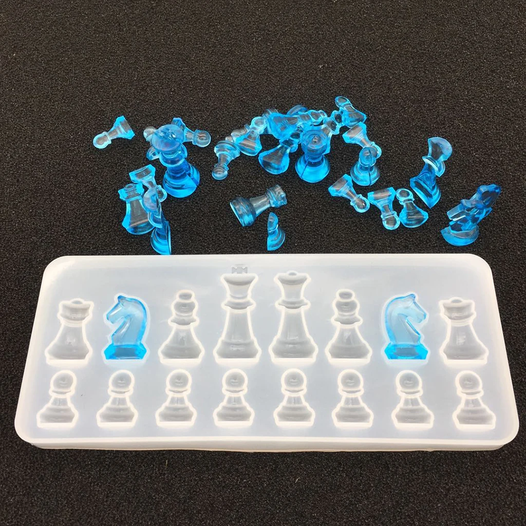 Crystal Chess Ornaments Silicone Mold Mould DIY craft projects for Jewelry Making Resin Casting DIY Apparel Sewing