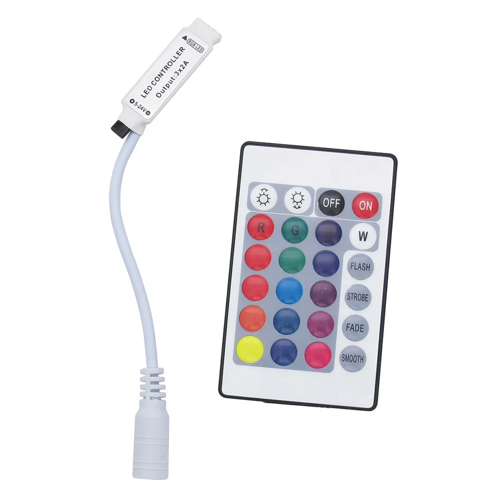 Водонепроницаемый IP65 RGB Светодиодные ленты 5 м 300led 3528 SMD+ 24key ИК-пульт гибкие с подсветкой Клейкие ленты DC 12 В украшения Лампы для мотоциклов