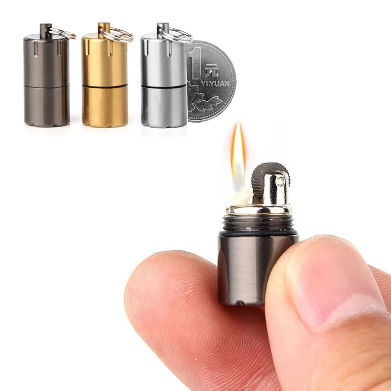 

Kerosene Gasoline keychain key oil Cigar fluid ring chain refill Cigarette torch keyring Lighter Capsule petrol survive