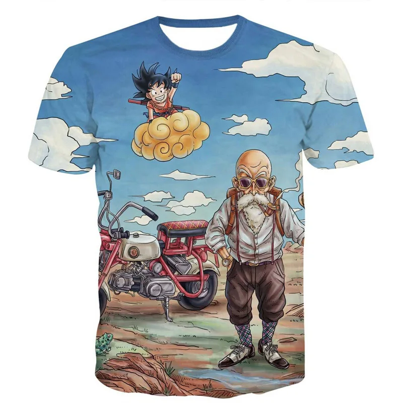 

Dragon Ball Z Men's Summer T-shirts 3D Printing Super Saiyan Kid Son Goku Black God Zamasu Vegeta Jiren Dragonball T Shirt Tops