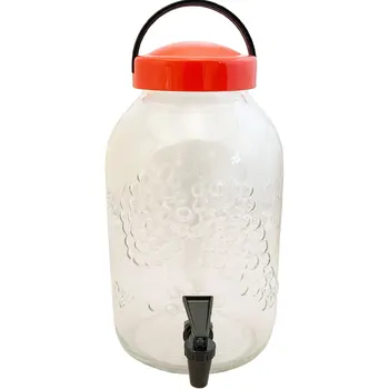 

Jar Sena's glass with Gryphon and top handle for beverages 5 L
