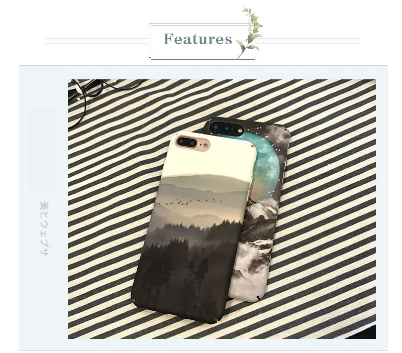 Landscape Hard Phone Case For iPhone 6 6 S Plus 7 7Plus Fundas Cover Case For iPhone 8 8 Plus X XS XR Max 6S Cases Coque Shell (15)