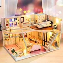 CUTEBEE DIY Doll House Wooden Doll Houses Miniature dollhouse Furniture Kit Toys for children Christmas Gift TD30 CUTEBEE DIY Doll House Wooden Doll Houses Miniature dollhouse Furniture Kit Toys for children Christmas Gift TD30