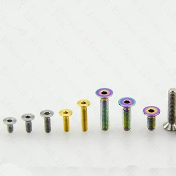 

2pcs M5x15/20mm Allen screw Titanium alloy flat head bolt Countersunk heads bolts Hexagon socket screws