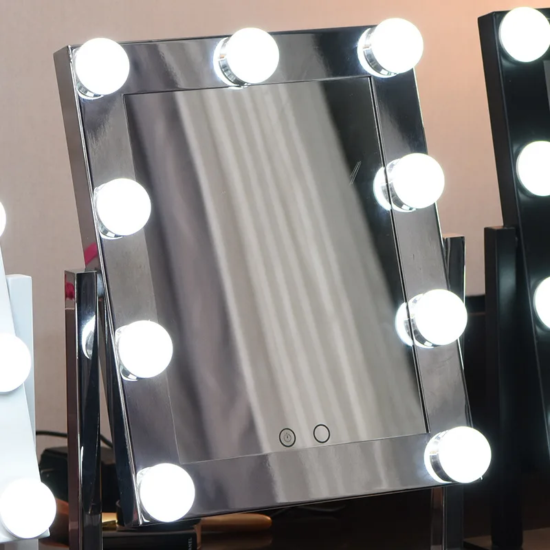 Hollywood Makeup Vanity Mirror With Light Large Lighted Make Up Touch Screen Table Stand Cosmetic Led Bulbs|Зеркала для макияжа| |