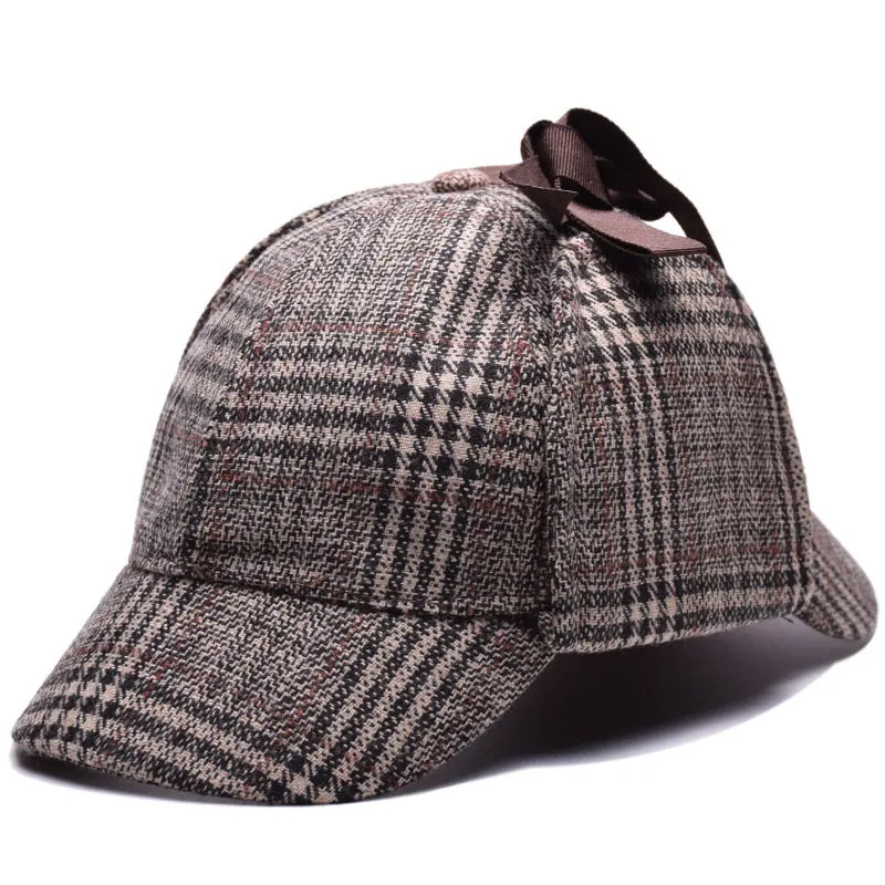 Высококачественная Кепка для костюмированной вечеринки, шапка детектива Шерлока Холмса оленя, шапка серых чашек, новые береты, кепка Vestidos с двумя полями, шапка олененка - Цвет: Хаки