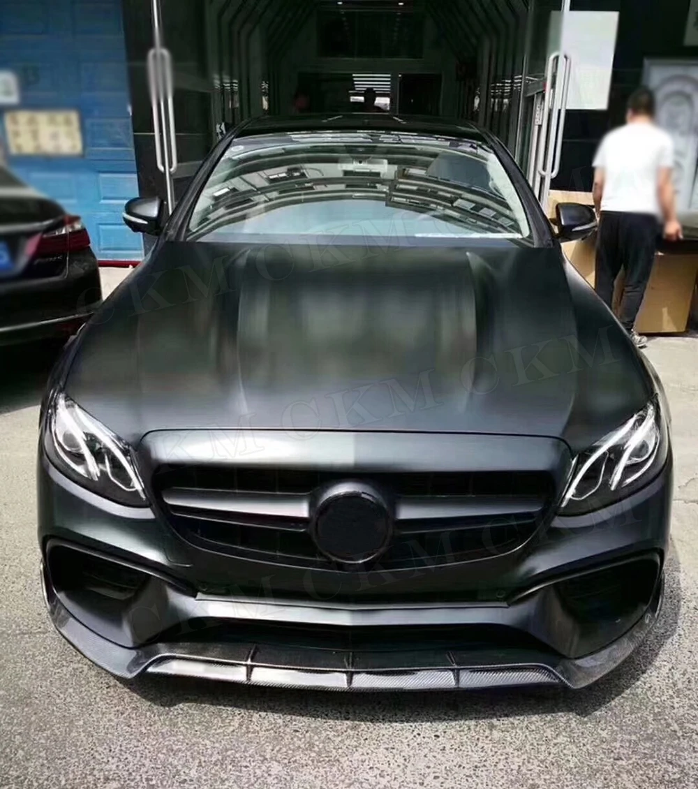 Передний бампер из углеродного волокна спойлер для Mercedes Benz E класса W213 E63 AMG S не