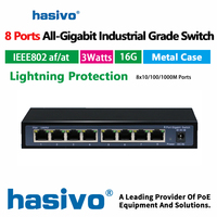 8 Port Poe Switch 48v Active Switch Ieee 802 3 Af At Ethernet Switch 2 Gigabit Uplnk For Ip Poe Camera Wireless Ap 250meter Network Switches Aliexpress
