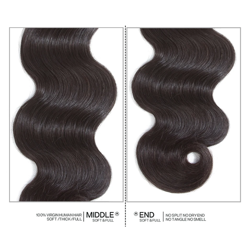 Sweetie Rambut Gelombang Tubuh Brazilian Bundel Rambut Manusia