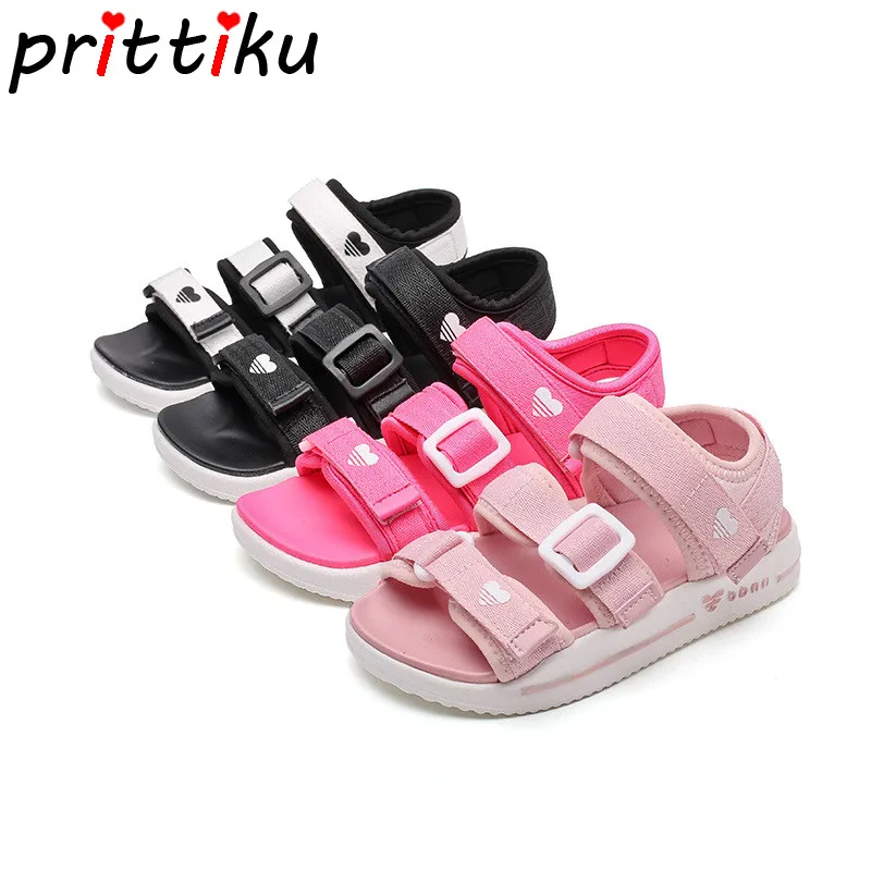 

Summer 2018 Toddler Boy Girl Casual Sport Beach Sandals Little Kid Pink White Black Flat Big Children Fashion Brand School Shoes