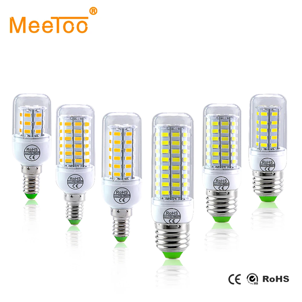 

E27 LED Bulb E14 LED Lamp 220V 24 36 48 56 69 72LEDs Bombillas Ampoule LED E27 E14 Corn Light Bulbs For Home Chandelier Lighting