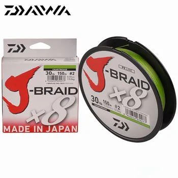 

100% Original DAIWA J-BRAID 8A 150M Green Color 8 Braided PE Fishing Line Monofilament Fishing Line 20/25/30lb Made In Japan