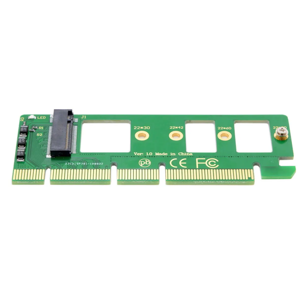 

PCI-E 3.0 16x x4 Adapter NGFF M-key NVME AHCI SSD Adapter for XP941 SM951 PM951 A110 m6e 960 EVO SSD