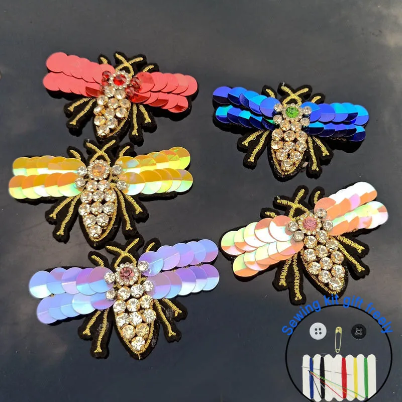 bee beaded patches for clothes 1