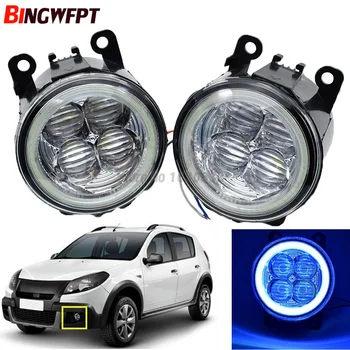 

2x Super Bright Angel Eyes White Blue Led Fog light For Renault SANDERO STEPWAY Hatchback 2009-2015