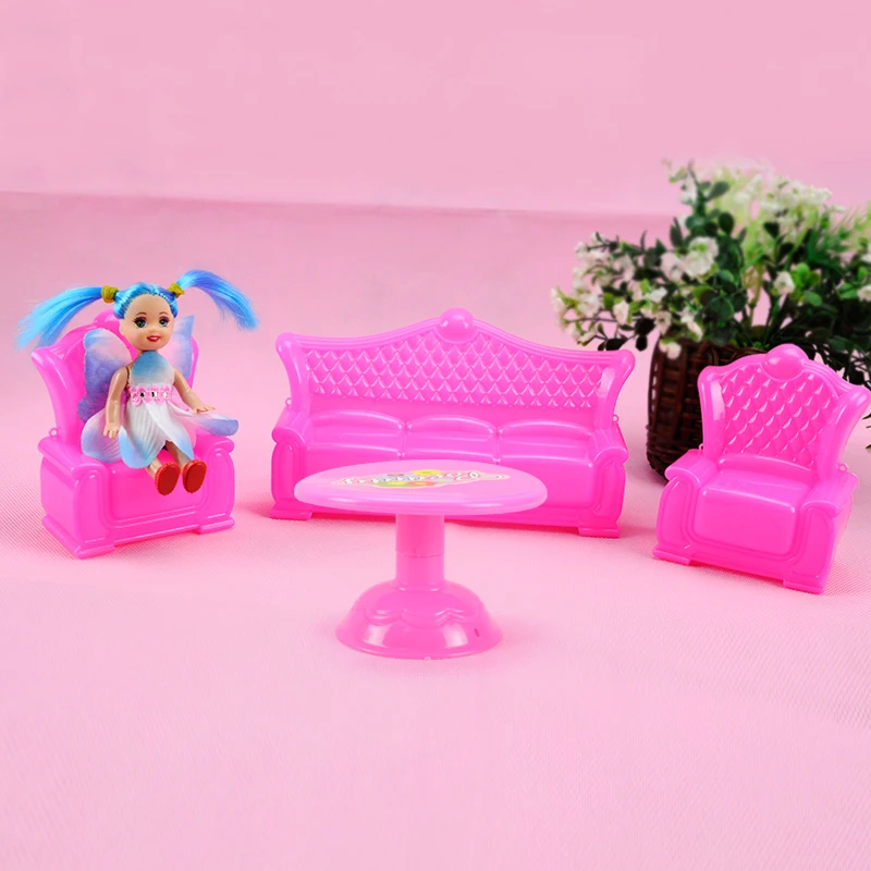 Doll Dress Accessories Fine Plastic Toy Sofa Children Play House Beautiful Toys Fashion Girls 2021