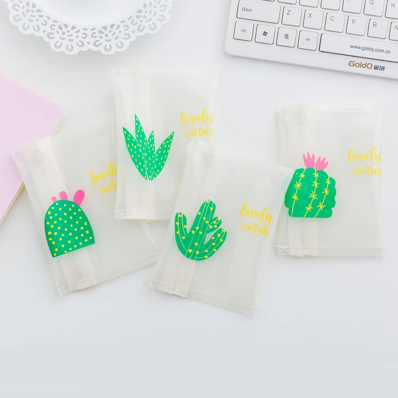 

Cartoon Plant Cactus Transparent Coin Purses Kids Holder Canvas Change Baby Zipper Pouch Gift Mini Wallets Children Girl Money
