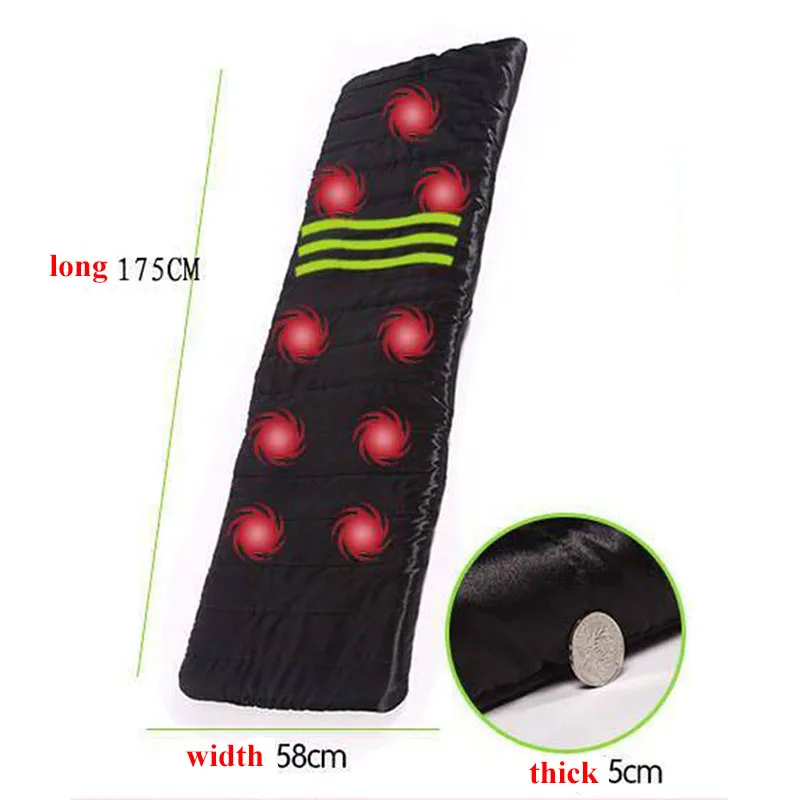  Household foldable Massage Mattress Sleep Beauty Spa Heating Vibrating Head Neck Leg Massager Bed C