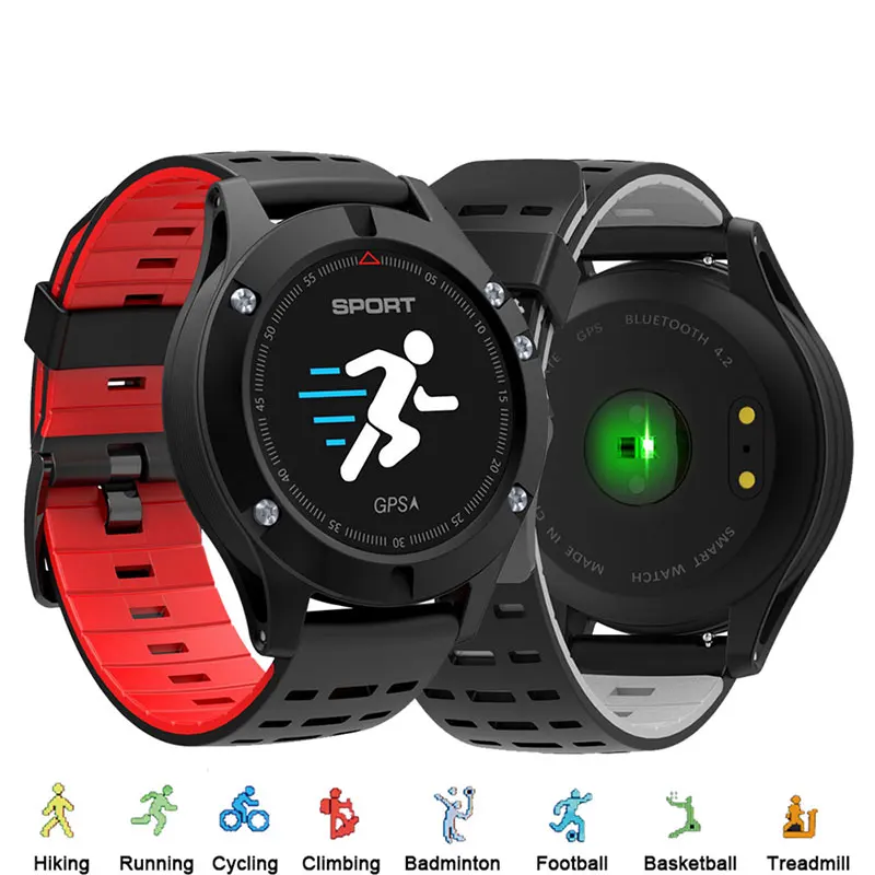 № 1 F5 gps Смарт-часы высотомер барометр термометр Bluetooth 4,2 умные часы предмет одежды устройства для iOS Android телефон