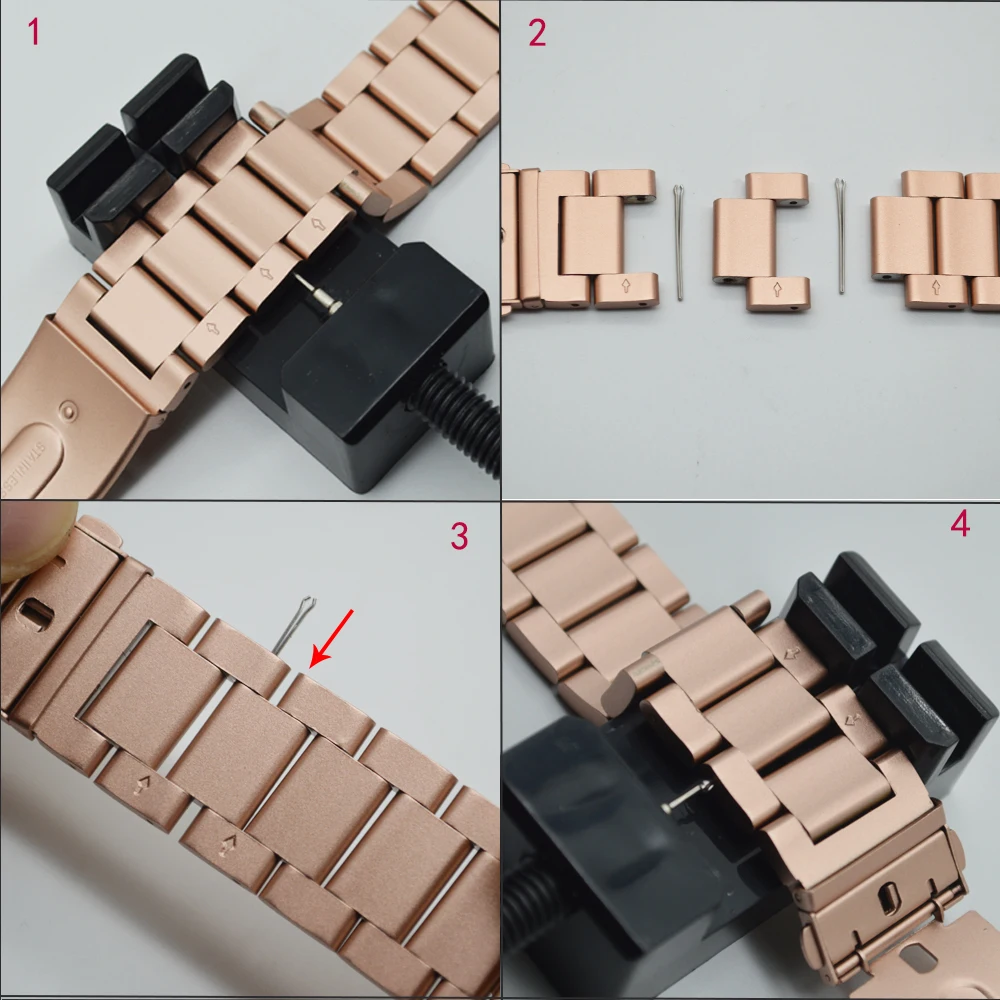 Ремешок для Apple Watch band series 42 мм 44 черный 38 40 металлический браслет из нержавеющей