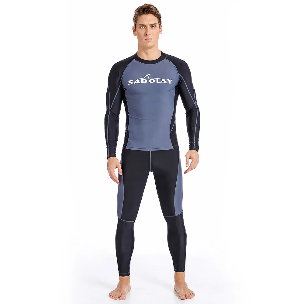 

Men Professional Wetsuits Elastic Swimwear Two Pieces Beach Diving Surfing Suit Man Quick Drying Swimming Tops Water Wear Pants