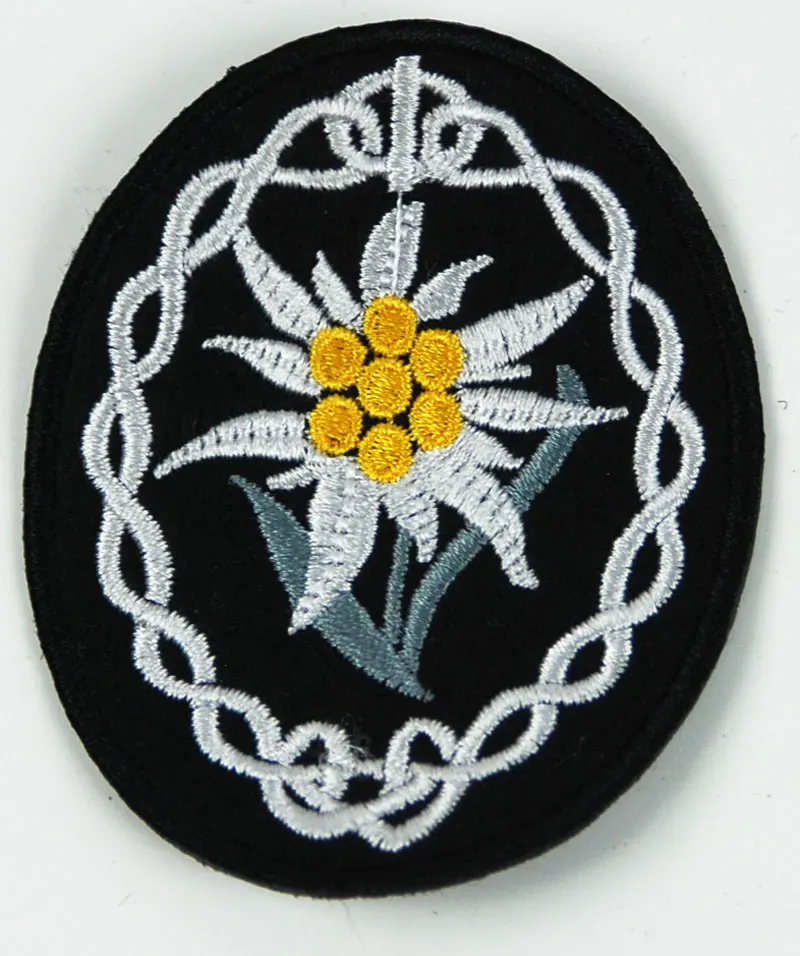 

WWII GERMAN WH HEER MOUNTAIN TROOPS EDELWEISS SLEEVE INSIGNIA PATCH