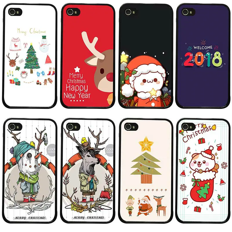 Cell Phone Case Hard Plastic Cover for iphone 8 7 6 6S Plus X XR XS Max 5S 5 SE 4 4S Cartoon Merry Christmas |