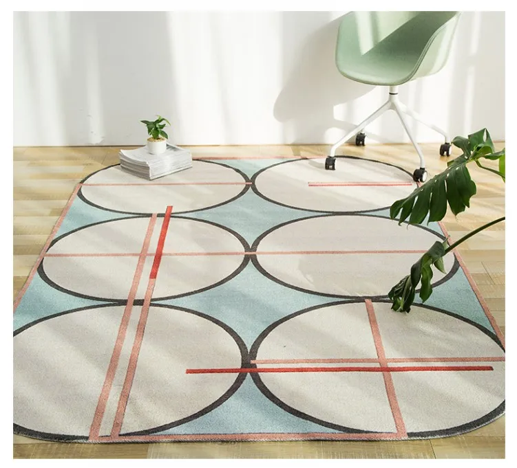 Скандинавский стиль Morandi цветной 3D коврик с геометрическим орнаментом, большой размер Забавный узор ковер для гостиной, пасторальный домашний декор прикроватный ковер - Цвет: mix as picture
