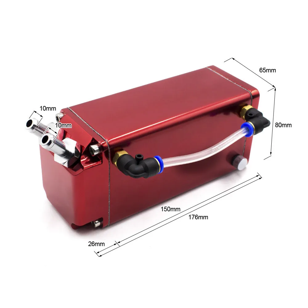 CNSPEED бак для ловли масла Racing Oil Can Catch Tank канистра серебристый черный красный синий
