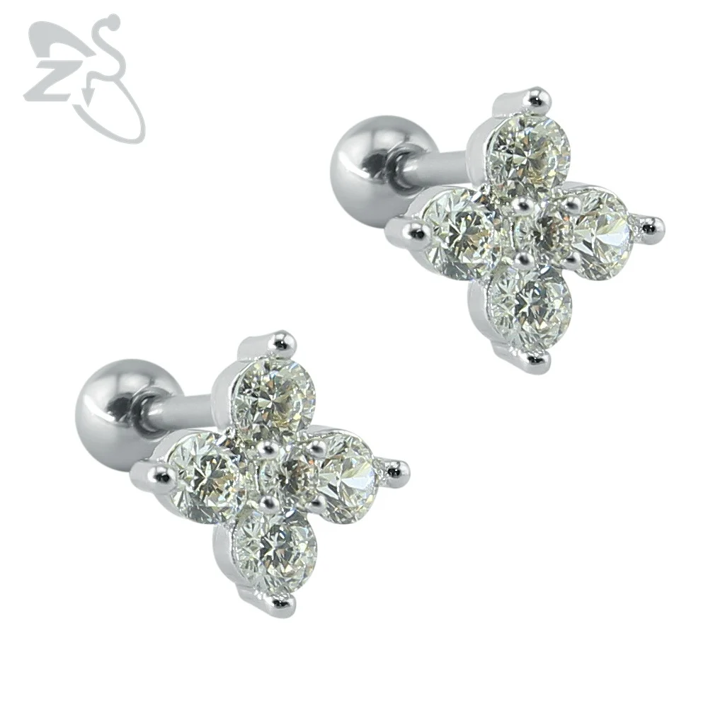 1 Pair Beautiful Graceful Daisy Flower Design Stud Earrings Charm