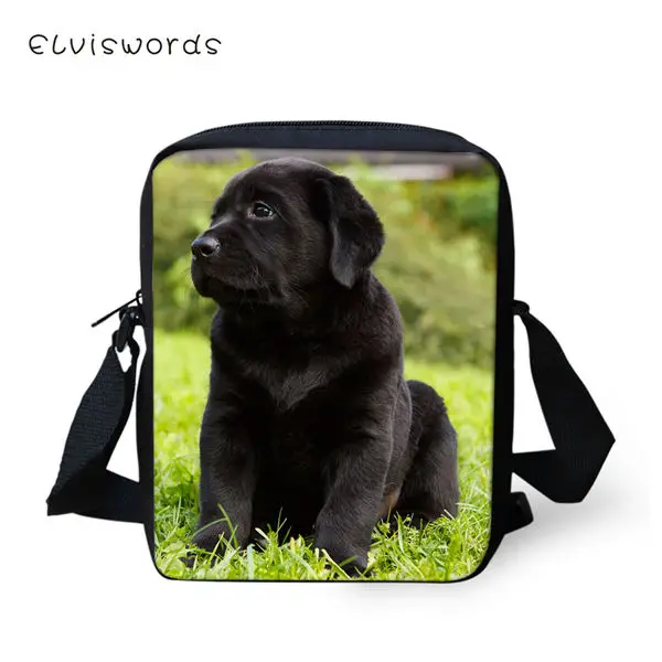 CDWX2547E ELVISWORDS модные женские сумки-мессенджеры черные сумки на плечо с рисунком Лабрадора милые животные девушки лоскуты сумочки мини дети Mochila - Цвет: CDWX2547E