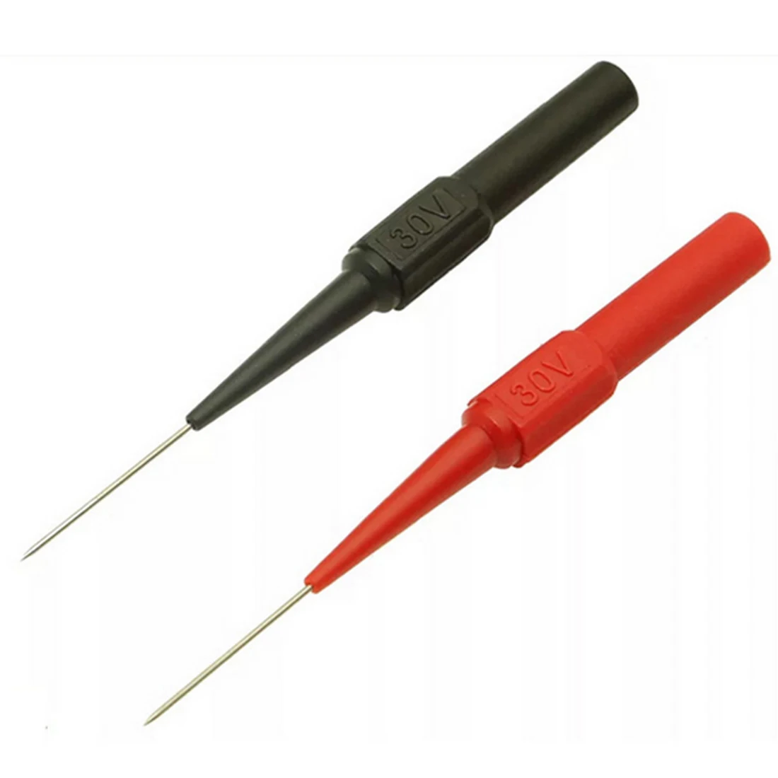 

Free Shipping 4pcs 30V-60V Insulation Piercing Needle Non-destructive Test Probes Tool 2 Pcs Red and 2 Pcs Black Test Probes