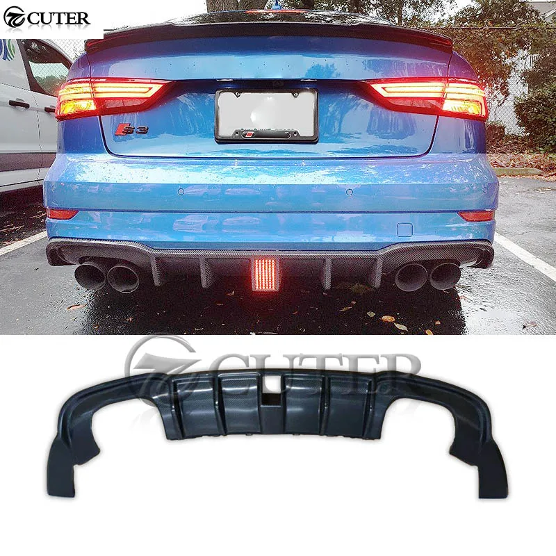 Difusor trasero difusor deporte óptica para audi a3 8v Limousine Facelift a partir de 16