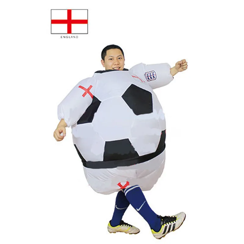 Новые стили футбол Англия надувной мяч ногой костюм Великобритания костюм ножной мяч надувной костюм YOOX для взрослых