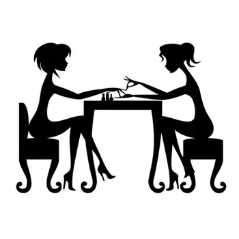 Home Decor Girl Nails Vinyl Decal Fancy Art Home Decor Wall Stickers wall sticker Home Deco mirror AU7