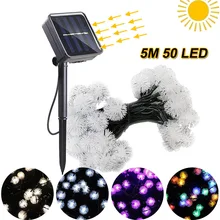 Светильник для газона s String 50 светодиодный уличный Сказочный светильник s Водонепроницаемый светодиодный светильник на солнечной батарее для сада вечерние лампы для сада