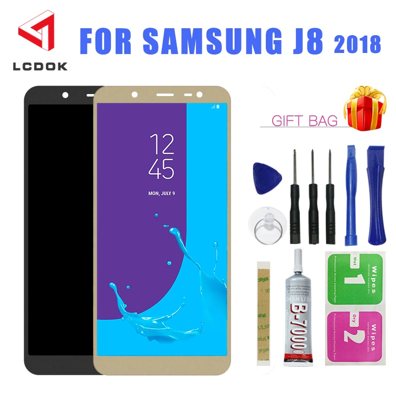 Скидка ЖК дисплей для samsung Galaxy J8 2018 J800 J800FN J810 J810F Регулируемая яркость ЖК дисплей кодирующий преобразователь сенсорного экрана в сборе панель