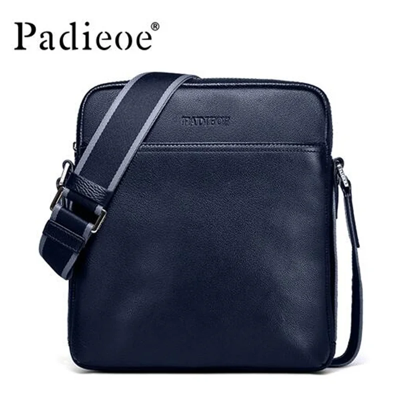 Padieoe Высокое качество Натуральная кожа мужские сумки модные дизайнерские сумки через плечо повседневные яловая кожа Сумка через плечо
