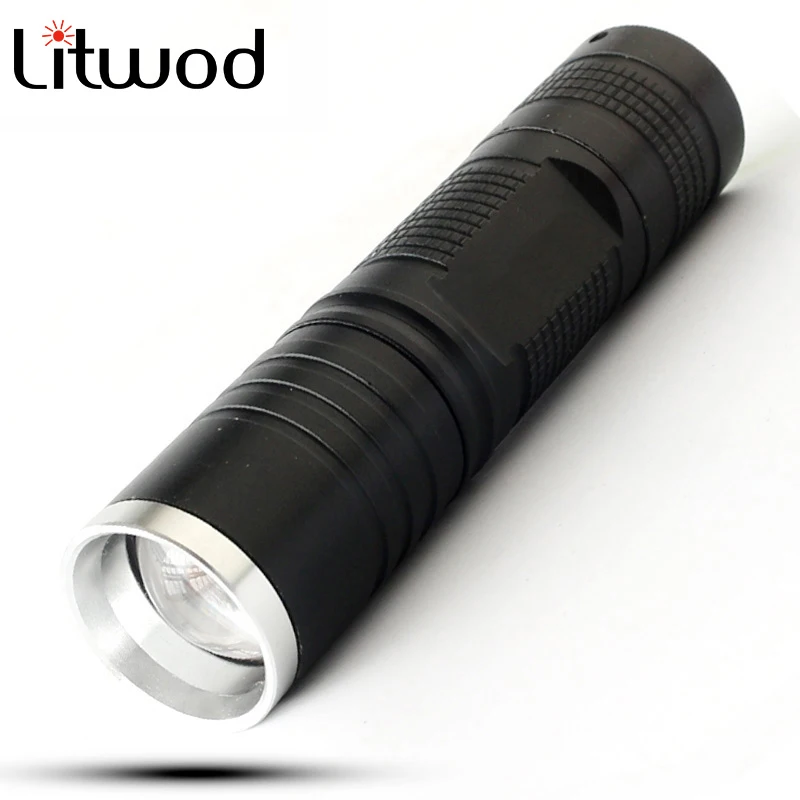 

Litwod S5 XM-L2 U3 T6 1000LM Mini flash light Aluminum Waterproof Zoomable LED Flashlight Torch light for Camping ,fishing