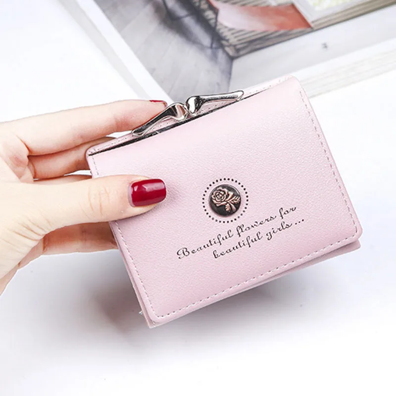 2018 Новый женский кошелек для монет Короткие Кошельки маленькие PU кожаные женские деньги сумка клатч женский кошелек сумка для карт