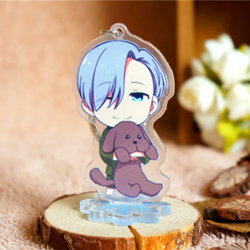 1 шт., 6 см, аниме, брелок, YURI ON ICE, плисецкий, Victor Nikiforov, кацуки, Yuri, брелоки, Portachiavi, Charn, брелок, стоящая пластина