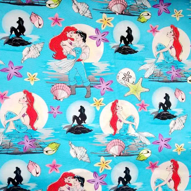 100*150 см русалка принц хлопок ткань для ребенка лоскутные одеяла подушки Чехол шитье ручной работы Tissus