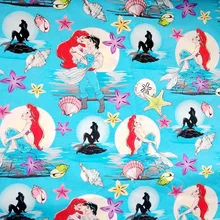 100*150 см русалка принц хлопок ткань для ребенка лоскутные одеяла подушки Чехол шитье ручной работы Tissus