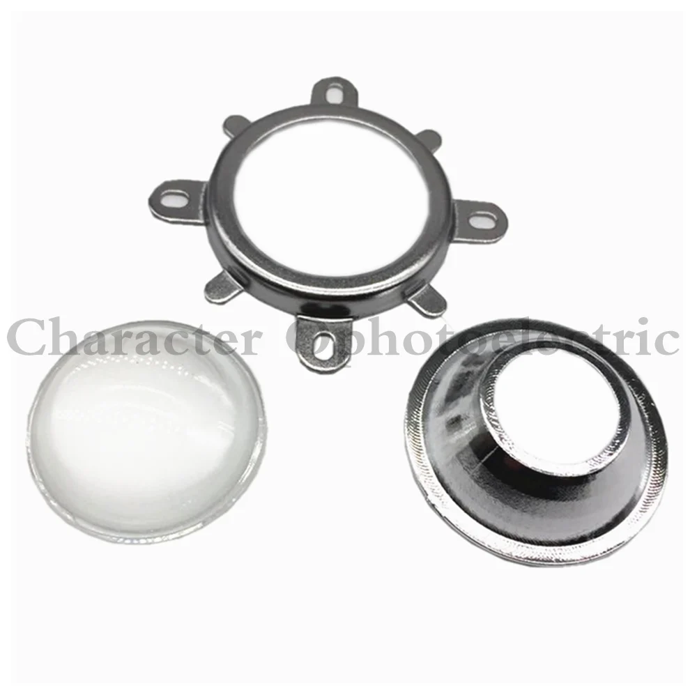 

10pcs 44mm Lens + 50mm Reflector Collimator Base + 50mm Fixed bracket For 10W led lamp project & DIY