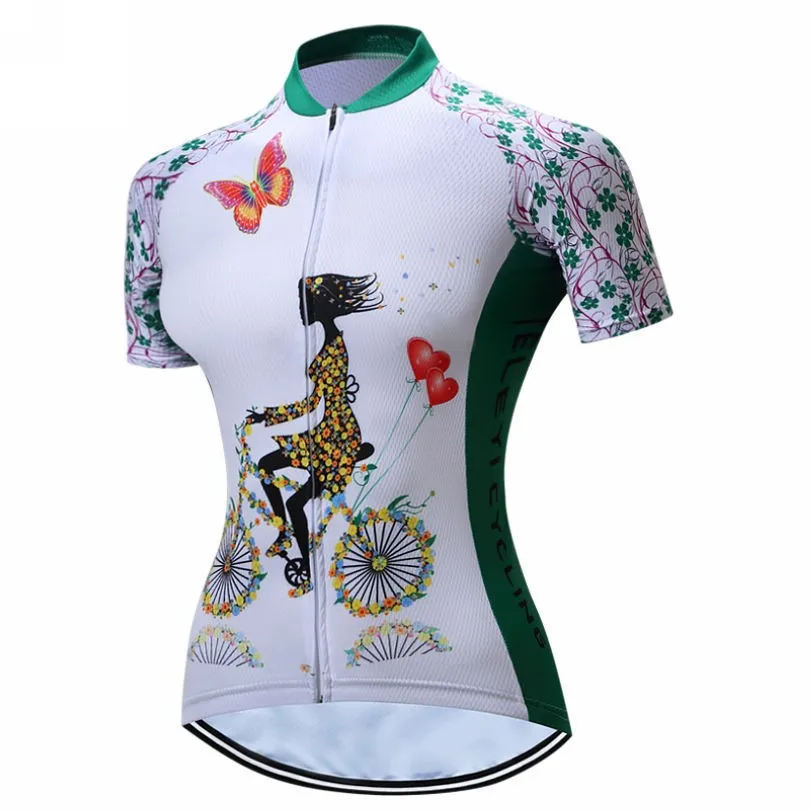Teleyi Для женщин команды Велоспорт Джерси футболка Ropa Ciclismo Спортивная одежда велосипед Топы с короткими рукавами Размеры: XS-4XL