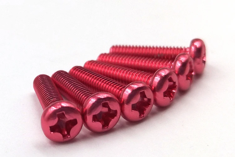 M4 Aluminum Alloy Color Phillips Screws Round Head Bolts Cross Slot