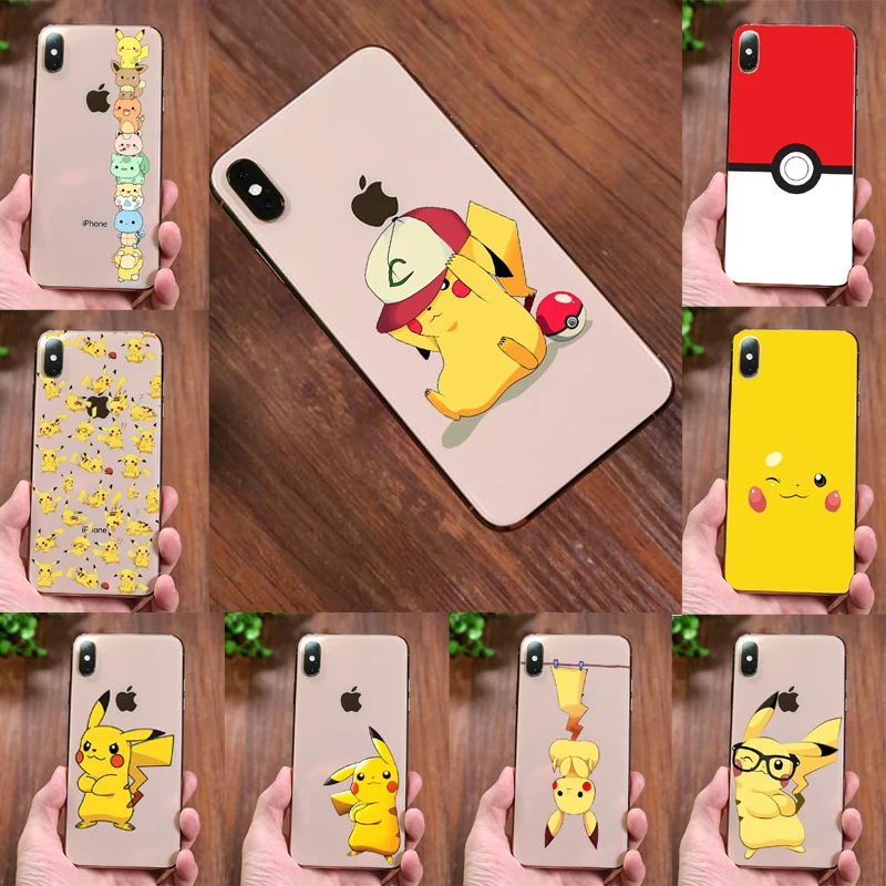 

Cartoon Pocket Monsters Pokemons Pikachus Soft TPU Phone Cover Case For iPhone 11 11Pro MAX SE 5 5S 6 6S 7 8 Plus X XR XS MAX